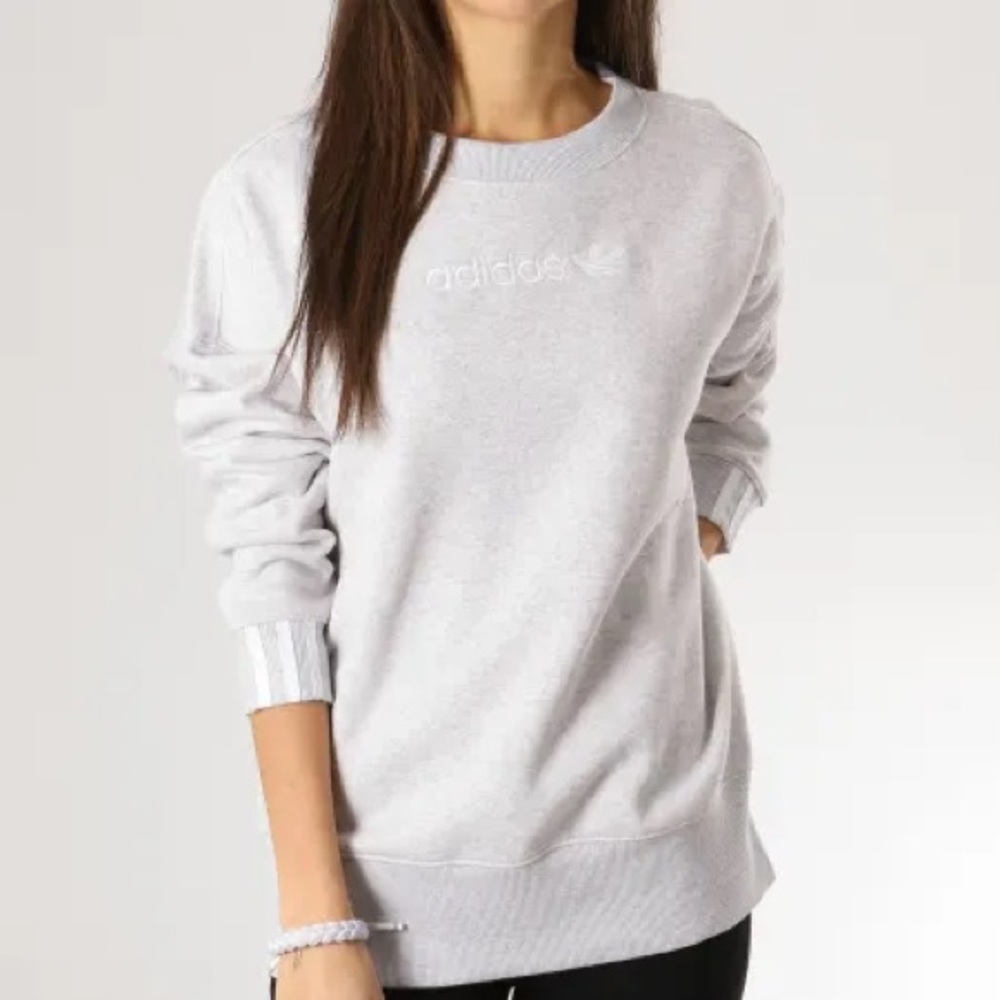 adidas Women’s Coweeze Crewneck Sweater | Gray, Size Medium